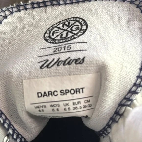 Darc Sport Wolves High Top Sneakers Navy/Tan Men's Size 6.5 Women 8.5 - Picture 3 of 5